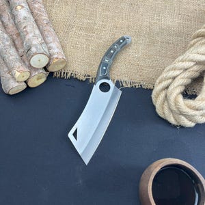 Chef Knife, Cleaver Knife , Bushcraft Hand Forged Boning Knife , Multipurpose Chef Knives for Home, Camping, Outdoors, BBQ