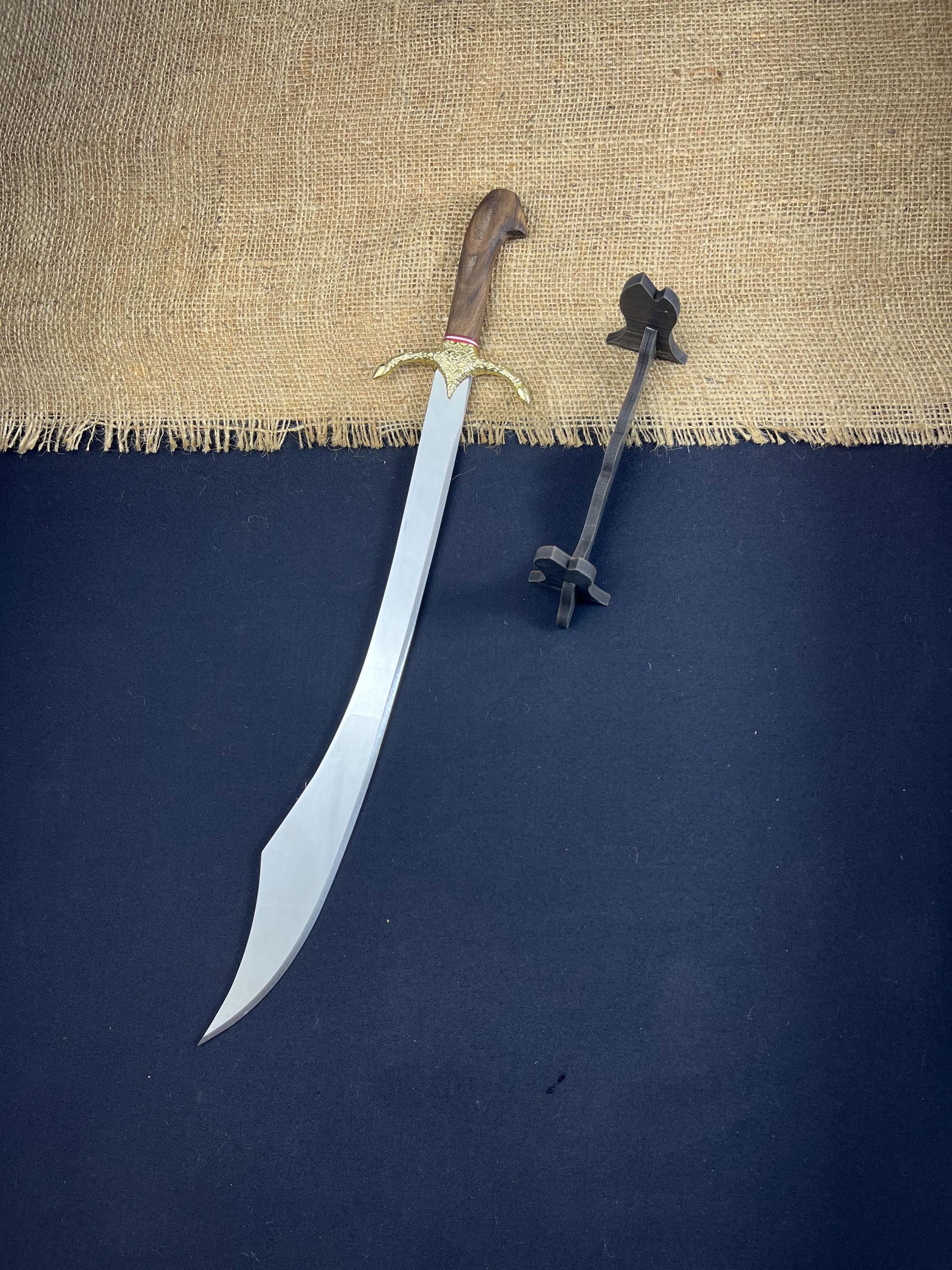 手作りのミニチュアオスマン帝国のシンドバッドの剣：彫刻されたトルコ