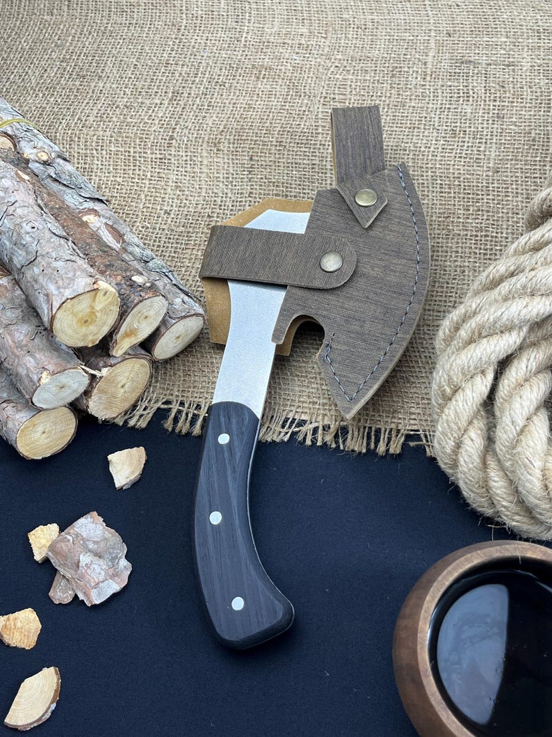 Hand Forged Axe: Deer Figure Engraved Stainless Steel Camping Axe - Etsy