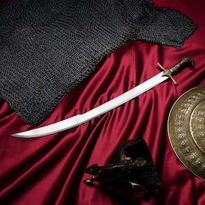 Eagle Head Yatagan Sword: Engraved Stainless Steel Balchak Sword