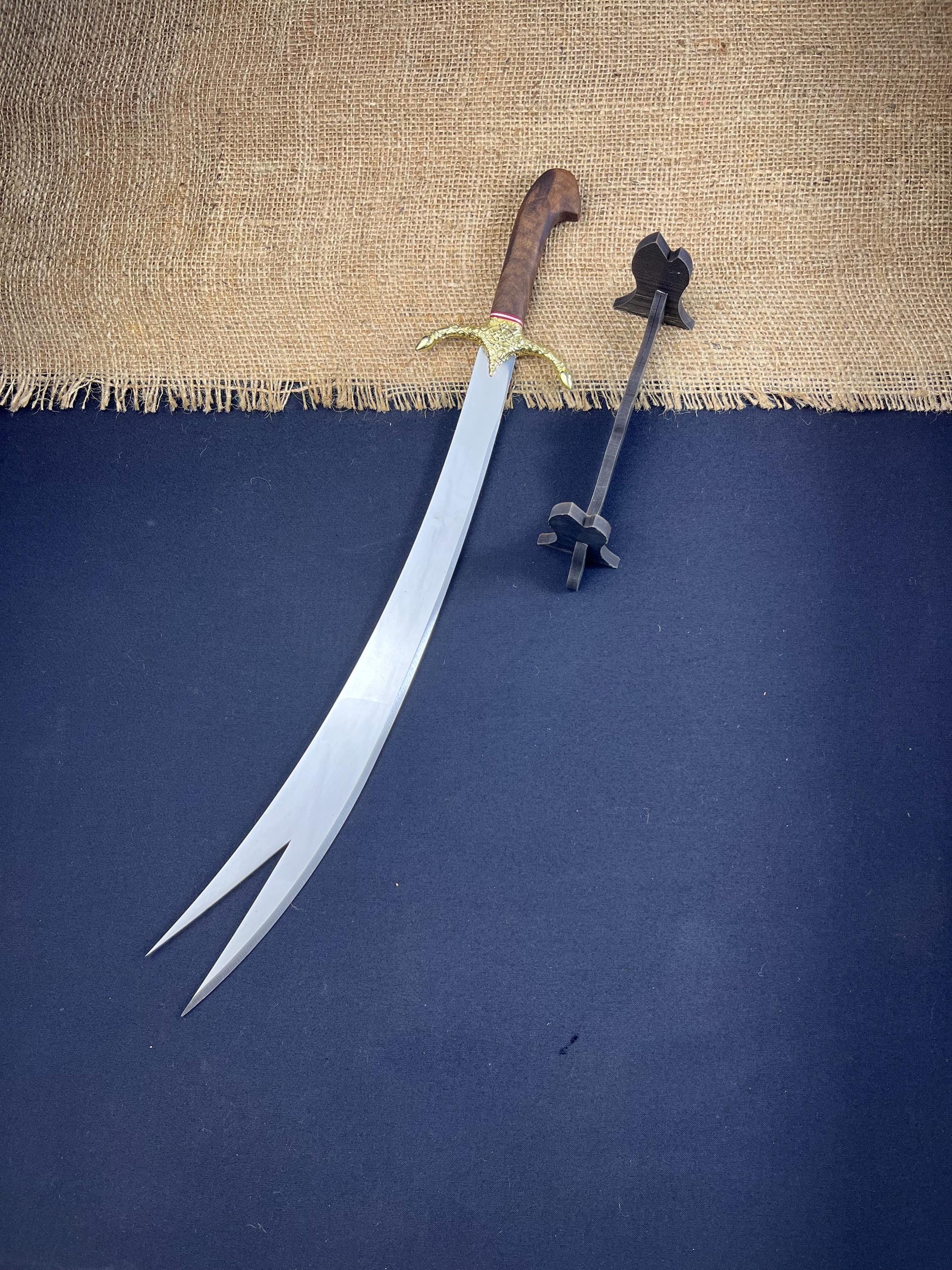 Handmade Ottoman Sword, Zulfikar Sword, Hand Forged Sword Handmade Ottoman Sword, Zulfikar Sword, Hand Forged Sword