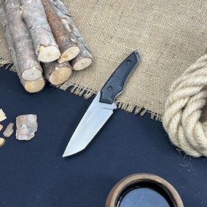 Handmade Hunting Knife, Compact Laminate Handle Hunting Knive, Bushcraft Knife, Messer, Camping Knife,Bowie Knife,Survival Gear,Camping Gear