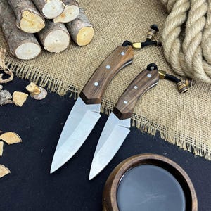 Handmade Hunting Knife, Walnut Handle Hunting Knive, Bushcraft Knife, Messer, Camping Knife, Bowie Knife, Survival Gear, Camping Gear