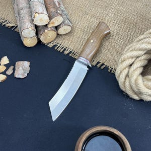 Handmade Hunting Knife, Walnut Handle Hunting Knive, Bushcraft Knife, Messer, Camping Knife, Bowie Knife, Survival Gear, Camping Gear