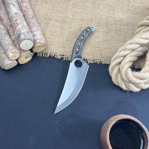 Chef Knife, Cleaver Knife , Bushcraft Hand Forged Boning Knife , Multipurpose Chef Knives for Home, Camping, Outdoors, BBQ
