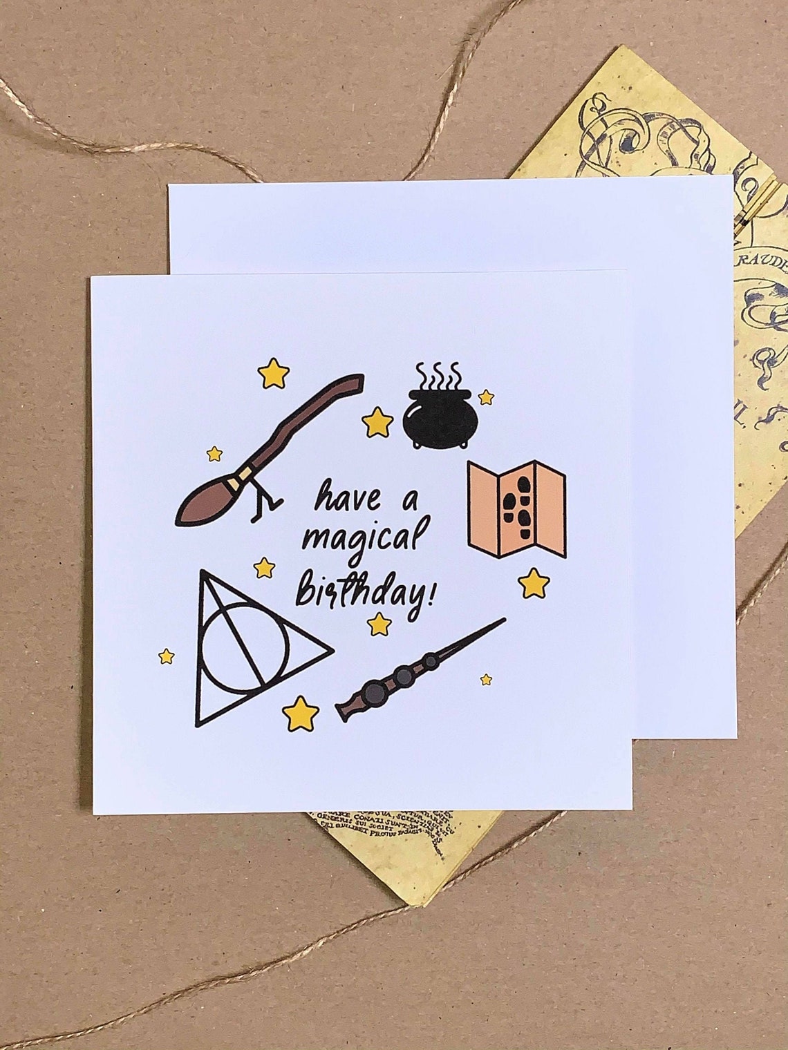 Personalised Harry Potter Inspired Card Etsy