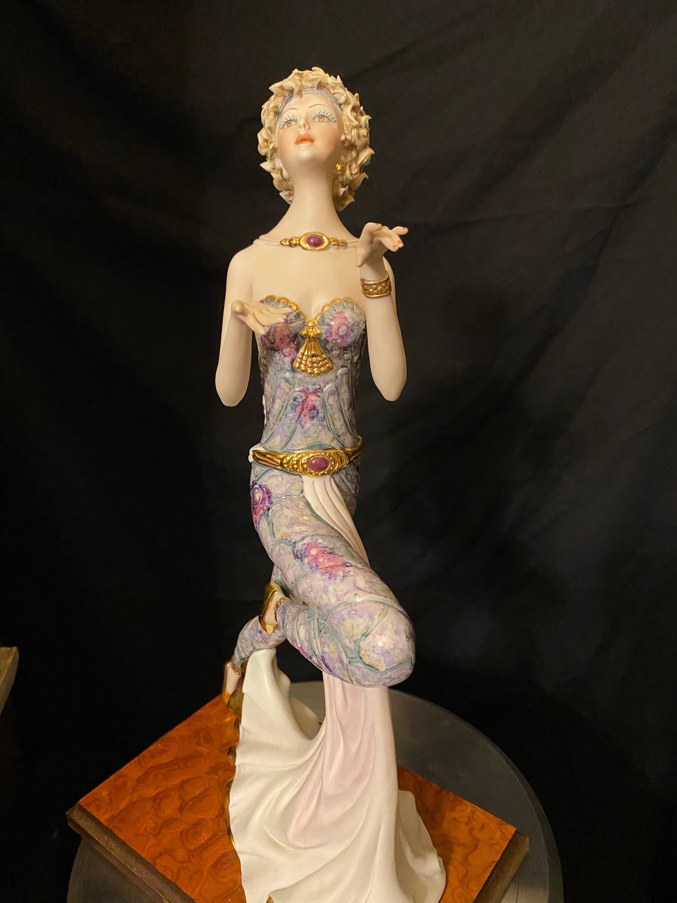 Capodimonte Vittorio Sabadin Sculpture Dancing Lady With Cape Figure on ...