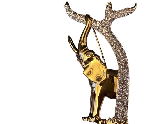 Swarovski on sale elephant brooch