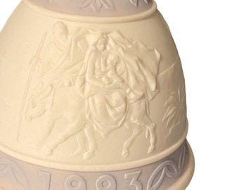 Lladro 1993 Porcelain Christmas Bell In Original Box, Rare, 2.75”