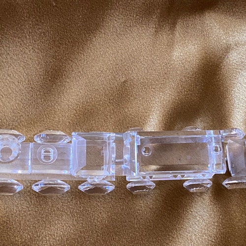 Authentic Swarovski Crystal Figurine: 'Mini Train Set of Three' Rests on Display shops Made in Austria
