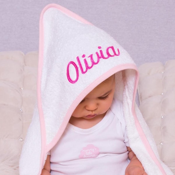 Personalised newborn baby hooded towel, Custom name kids bath towel, Customised babies towel, Baby shower gift, Kids personalised gift