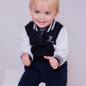 Custom Embroidered VARSITY JACKET for BABIES - Varsity Jacket with name available In Colours and Sizes Gift For Kids image 5