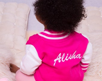 Personalised baby varsity jacket, Baby Jacket, Varsity jacket for babies, Trendy jacket, Baby jacket, Baby jacket with name