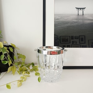 Crystal ice bucket, vintage