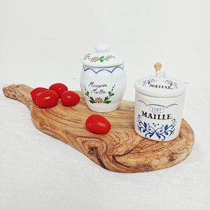 Mustard tree, old mustard pot Maille in old earthenware, vintage