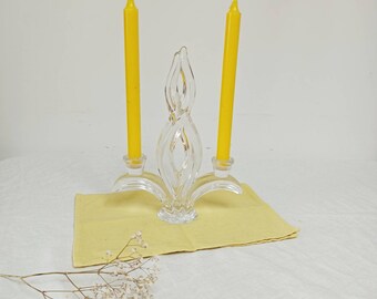 Ljusstake, kristallkrona, Vannes konst, vintage