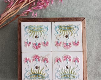 ANCIEN PLATEAU ORIENTAL en bois, dessous de plat, ou tableau décoratif