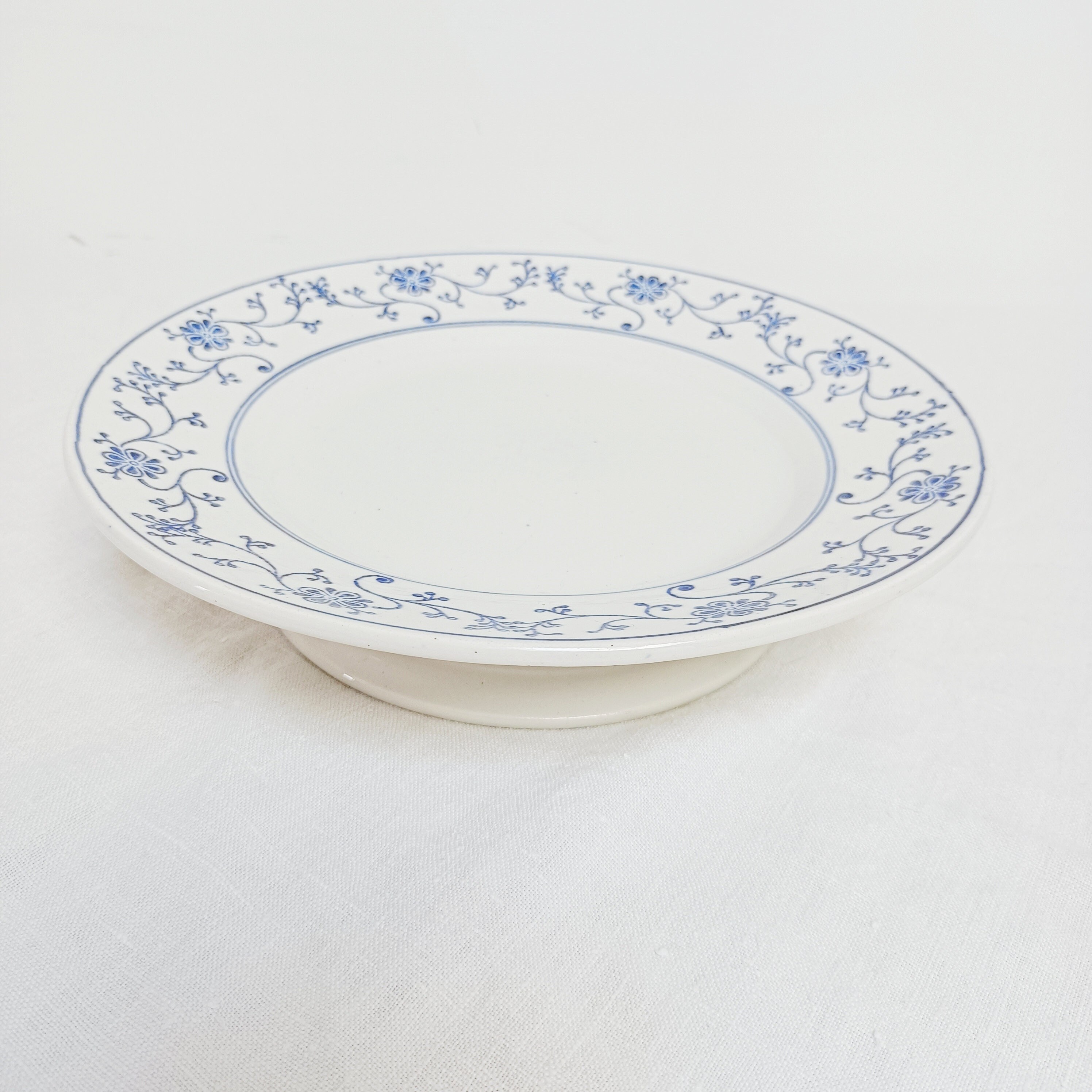 blue flowers Set of 4 hollow plates Moulin des loups and Hamage model Tournai vintage