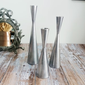 Set of 3 cast iron candlesticks, Erika Pekkari, Ikea, vintage