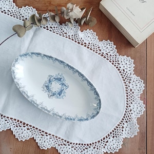 Old iron clay dish Lunéville KG Bordure, vintage