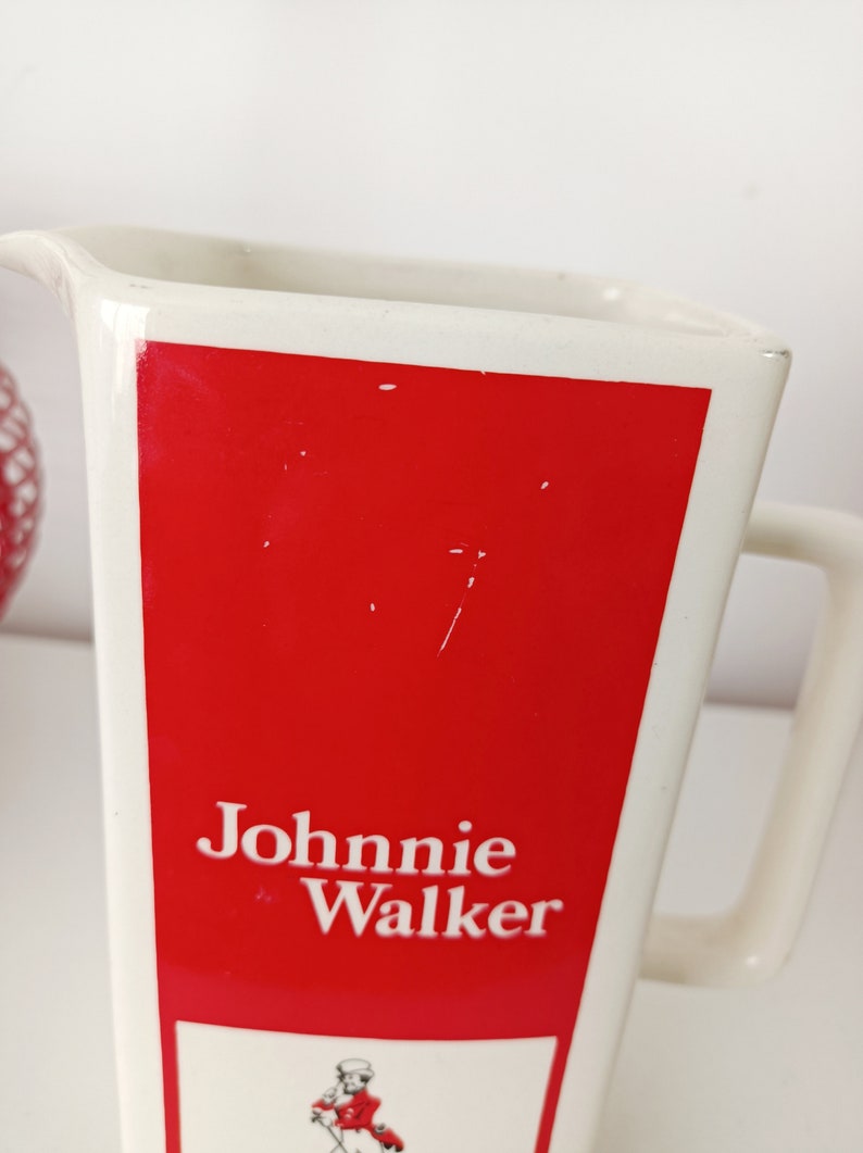 Pitcher, Johnnie Walker advertising carafe, vintage image 10