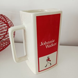 Pitcher, Johnnie Walker advertising carafe, vintage image 8