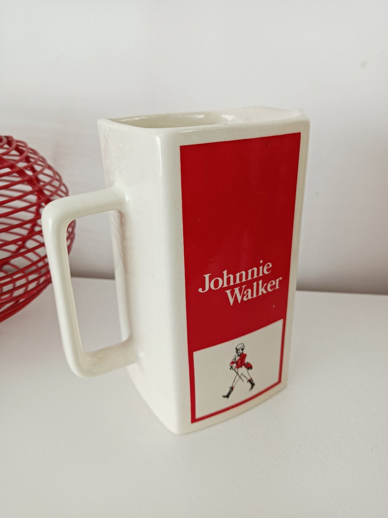 Pitcher, Johnnie Walker advertising carafe, vintage image 8