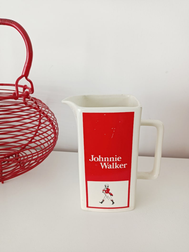 Pitcher, Johnnie Walker advertising carafe, vintage image 1