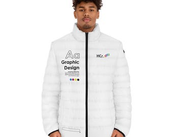 Men's Graphic Designer Puffer Jacket