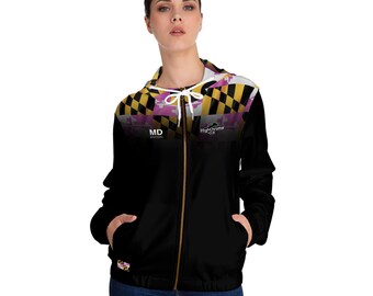Pink Maryland Zip Hoodie