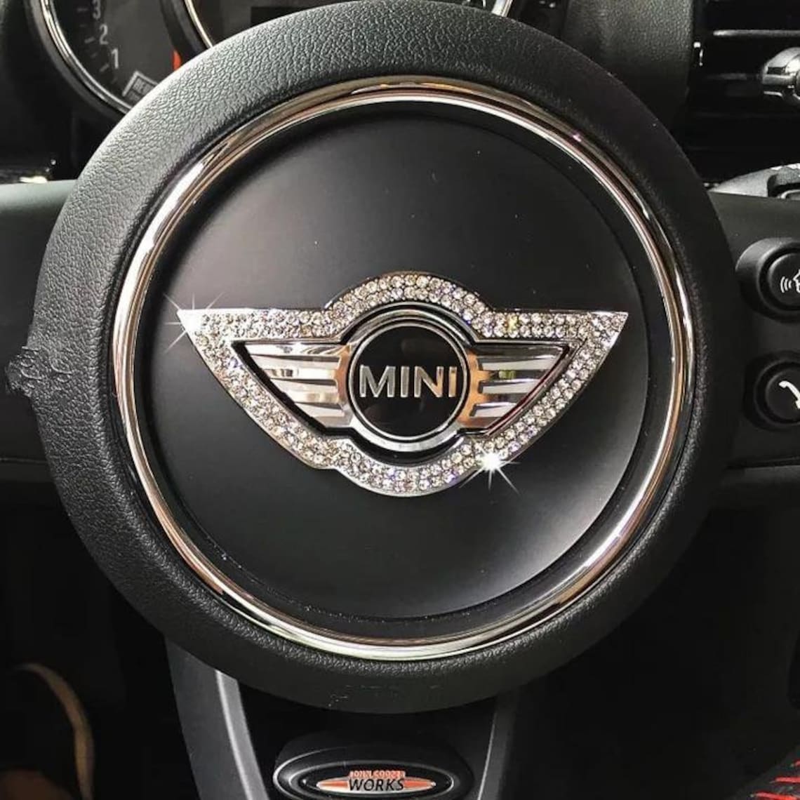 Custom Steering Wheel Crystal Emblem Sticker fit Mini Cooper Etsy