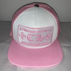 CHROME HEARTS Pink/white Trucker Hat - Etsy