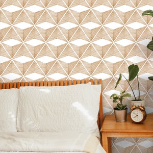 Modern Geometric Wallpaper / Peel and Stick Wallpaper Removable Wallpaper Home Decor Wall Art Wall Decor Room Decor - C840