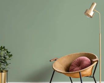 Solid Pale Green Minimalist Wallpaper - D473