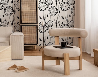 Wallpaper Peel and Stick Wallpaper Removable Wallpaper Home Decor Wall Art Wall Decor Room Decor / Unique Abstract Floral Wallpaper - B605