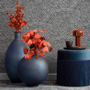 Wallpaper Peel and Stick Wallpaper Removable Wallpaper Home Decor Wall Art Wall Decor Room Decor / Black and White Wallpaper - B976