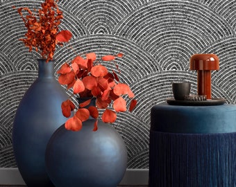 Wallpaper Peel and Stick Wallpaper Removable Wallpaper Home Decor Wall Art Wall Decor Room Decor / Black and White Wallpaper - B976