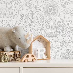 Verwijderbaar behang Scandinavisch behang Plantenbehang Peel-and-Stick-behangbehang - A452