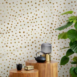 Wallpaper Peel and Stick Wallpaper Removable Wallpaper Home Decor Wall Art Wall Decor Room Decor / Boho Dots Non-Metalic Wallpaper - A343