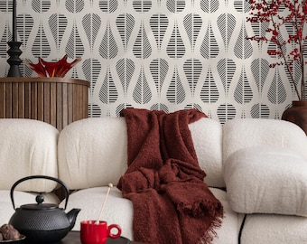 Wallpaper Peel and Stick Wallpaper Removable Wallpaper Home Decor Wall Art Wall Decor Room Decor / Black Abstract Wallpaper - C328