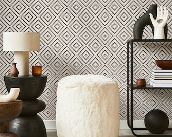 Wallpaper Peel and Stick Wallpaper Removable Wallpaper Home Decor Wall Art Wall Decor Room Decor / Black Geometric - C322