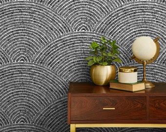 Wallpaper Peel and Stick Wallpaper Removable Wallpaper Home Decor Wall Art Wall Decor Room Decor / Black and White Wallpaper - B976