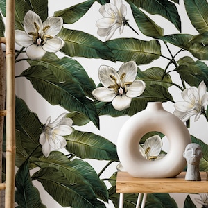 Wallpaper Peel and Stick Wallpaper Removable Wallpaper Home Decor Wall Art Wall Decor Room Decor / Vintage Floral Wallpaper - B739