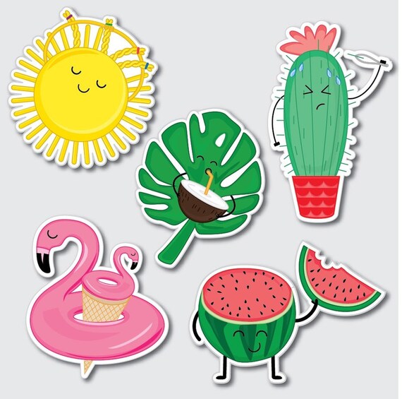 Summer Sticker Pack x5 Stickers | Etsy