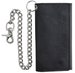 RFID Blocking Men's Tri-fold Long Style Leather With Chain Wallet, 