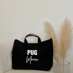 Pug Tote Bag | Pug Mom Bag | Pug Mom Gifts | Frenchie Mama | Pug Birthday Gifts | Pug Gifts | Pug Lover Gift | New Pug Owner Gift | Pug
