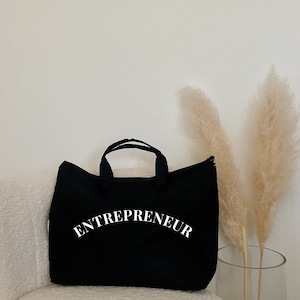 XL Zippered Small Business Owner Tote Bag | Small Business Owner Gifts | Businesswoman Gift | Entrepreneur Bag | Entrepreneur Gift