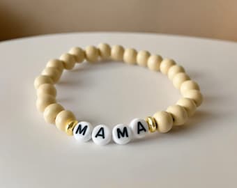 MAMA Beaded Bracelet, Mama Bracelet, Mother's Day Gift, Gift for New Mom, Gift for Mom, Birthday Gift for Mom, First Time Mom Gift,Mom To Be