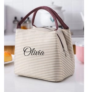 PERSONALIZED Mini Insulated Lunch Bag Work Lunch Bag School Lunch Bag Insulated Bag Functional Bag Multipurpose Bag BIG, Center