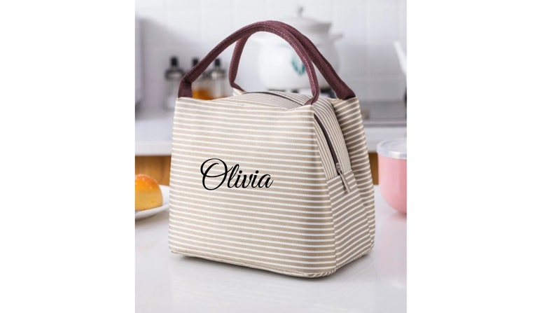 PERSONALIZED Mini Insulated Lunch Bag Work Lunch Bag School Lunch Bag Insulated Bag Functional Bag Multipurpose Bag BIG, Center